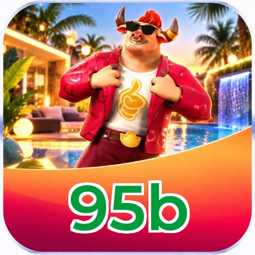 Interface da plataforma 95b mostrando slots populares e bônus de boas-vindas
